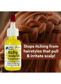 Urban ReLeaf Itchy Scalp Oil Treatment ! Braids, Wigs, Weaves, Tight & Itchy Skin Relief, Shaved Bald Head, Quickly Stops Irritation, Natural Herbal Remedy, Made Fresh in USA!  - Image 5