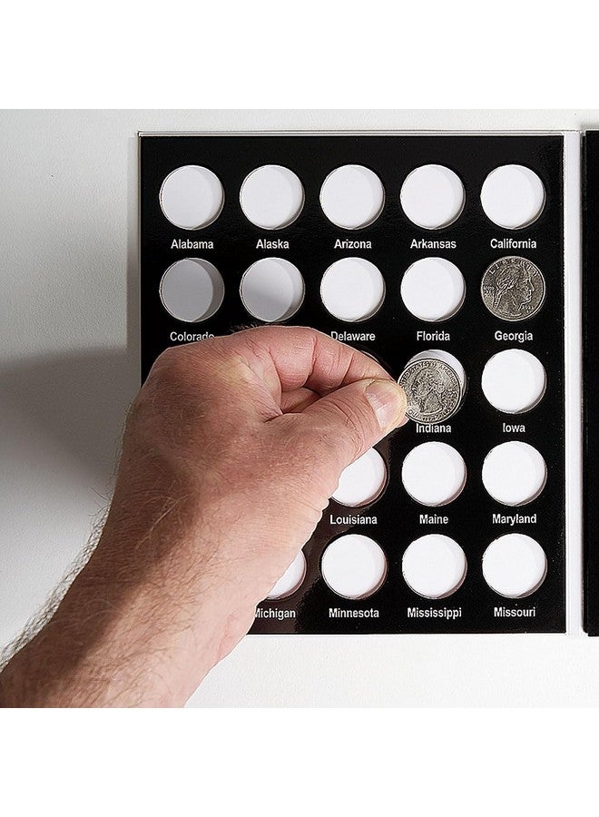 Current ألبوم عملة الربع من 50 ولاية - 1999-2009 غلاف صلب لحامل وعرض عملات الولايات المتحدة، تاريخ أمريكا، مجموعة عملات ممتعة وتعليمية، منظم بحجم 12-¾” × 7-½” - Image 4