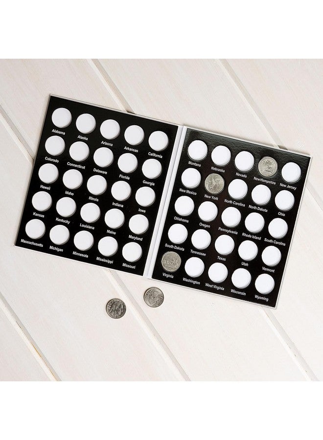 Current ألبوم عملة الربع من 50 ولاية - 1999-2009 غلاف صلب لحامل وعرض عملات الولايات المتحدة، تاريخ أمريكا، مجموعة عملات ممتعة وتعليمية، منظم بحجم 12-¾” × 7-½” - Image 5