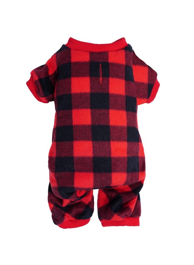 Topbuti Topbuti Pet Christmas Pajamas Red Black Buffalo Plaid Jumpsuit Dog Cat Soft Winter Clothes Puppy Doggie Checkered Sweater Apparel (X-Large)  - Image 1