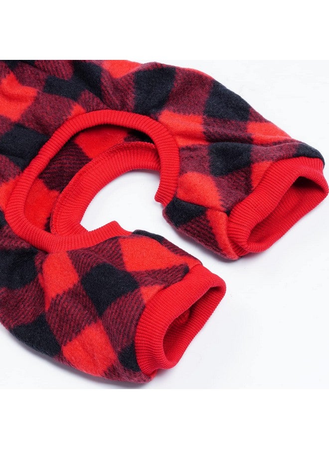 Topbuti Topbuti Pet Christmas Pajamas Red Black Buffalo Plaid Jumpsuit Dog Cat Soft Winter Clothes Puppy Doggie Checkered Sweater Apparel (X-Large)  - Image 5