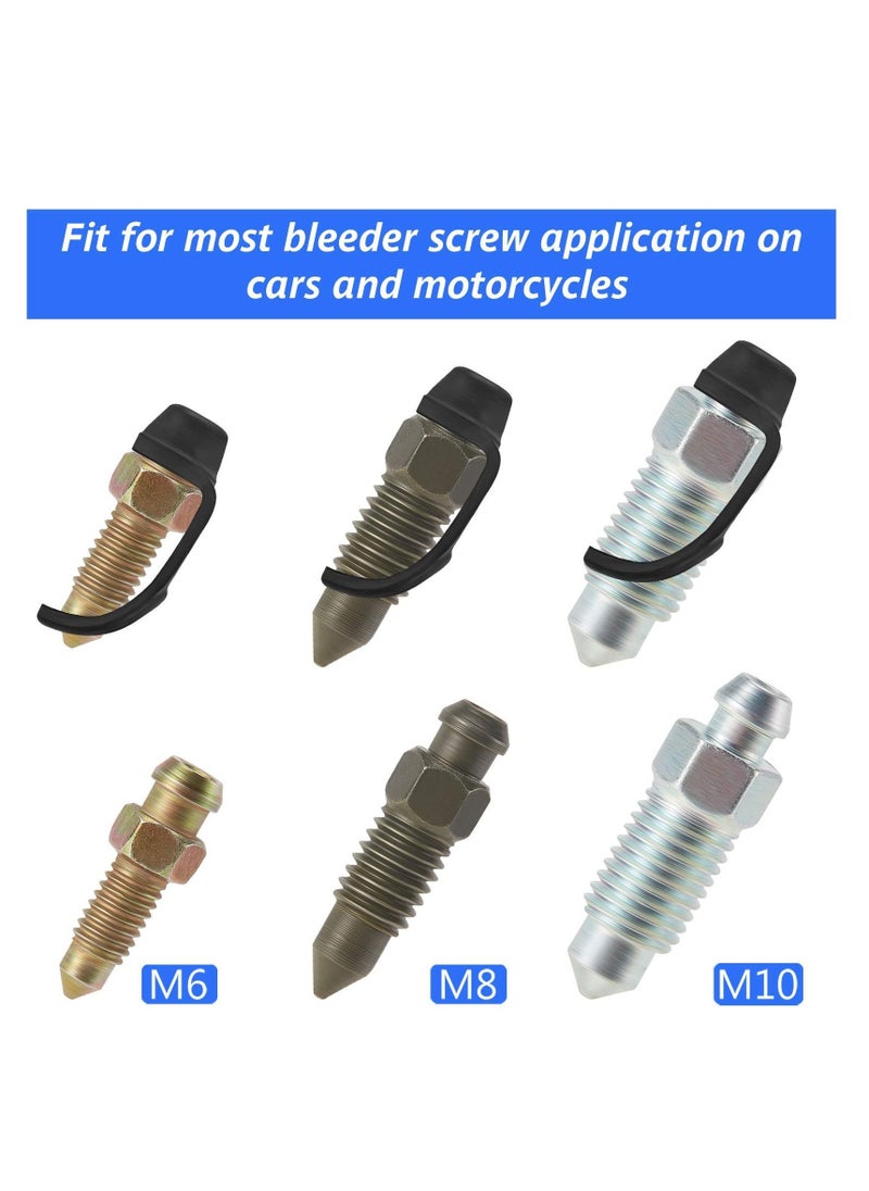 Y&D - 50 Pieces Brake Bleeder Cap Rubber Grease Fitting Caps Black - Image 1