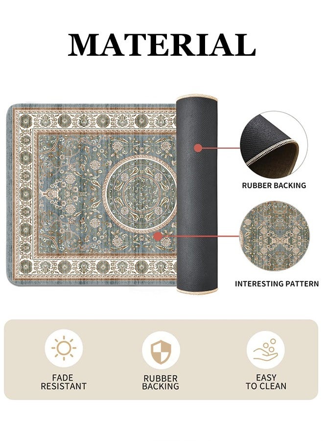 Generic 2 PCS Kitchen Floor Mats Rugs Set, Cushion Floor Carpet, Waterproof, Oil Resistant and Anti-Fatigue PU Standing Mat for Kitchen, Floor, Office, Sink, Laundry 45*75CM+45*120CM  - Image 2