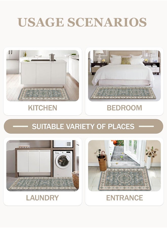 Generic 2 PCS Kitchen Floor Mats Rugs Set, Cushion Floor Carpet, Waterproof, Oil Resistant and Anti-Fatigue PU Standing Mat for Kitchen, Floor, Office, Sink, Laundry 45*75CM+45*120CM  - Image 4