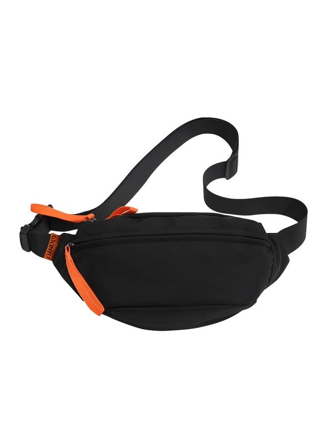 GUSTAVE® Waist Bags for Men Women, Fanny Pack Cross Body Nylon Waist Pouch for Men with Quick Release Adjustable Strap for Commuting, Travel, Outdoor Activities, Cycling(Black) - Image 1