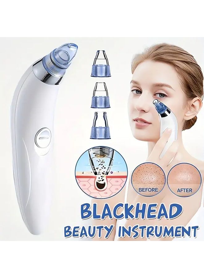 إزالة الرؤوس البيضاء جهاز تجميل محمول منظف مسام الوجه مع 4 فوهات لطيف وآمن للرجال والنساء - Image 4