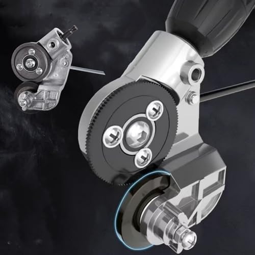 Zlbosu Sheet Metal Shear - Efficient Drill Attachment for Cutting Flat Metal Sheets, High-Speed Metal Cutter for Iron, Copper, Aluminum, and Steel up to 20-30 GA, Compatible with Cordless Drills - Image 2