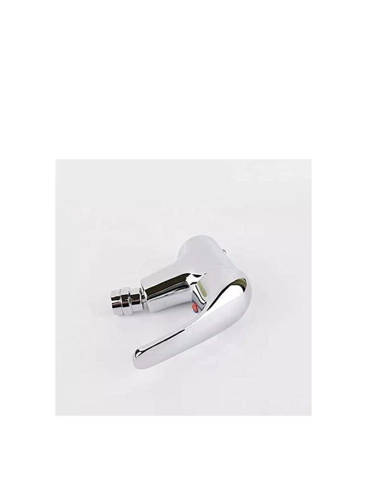 ABBASALI Chrome Plated Single Lever Bidet Mixer Table Mounted with SS M/F Flexible Hose Designed For Hot & Cold Water  - Image 4
