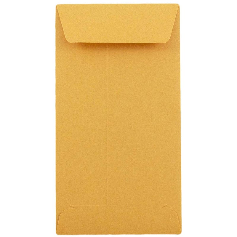 JAM PAPER #7 Coin Business Envelopes - 3 1/2 x 6 1/2 - Brown Kraft - 100/Pack - Image 1