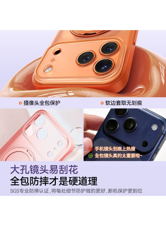 Kumeng Full Coverage Camera Button Pivot Case For Iphone 17 Pro Max Matte Lens Full Protective Stand Shockproof Premium Magnetic Charging Case