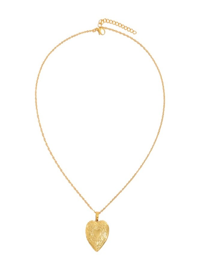 Yaozeio Gold Heart Shaped Locket Necklace with Picture Lockets for Women - Birthday & Christmas Gifts - Image 1