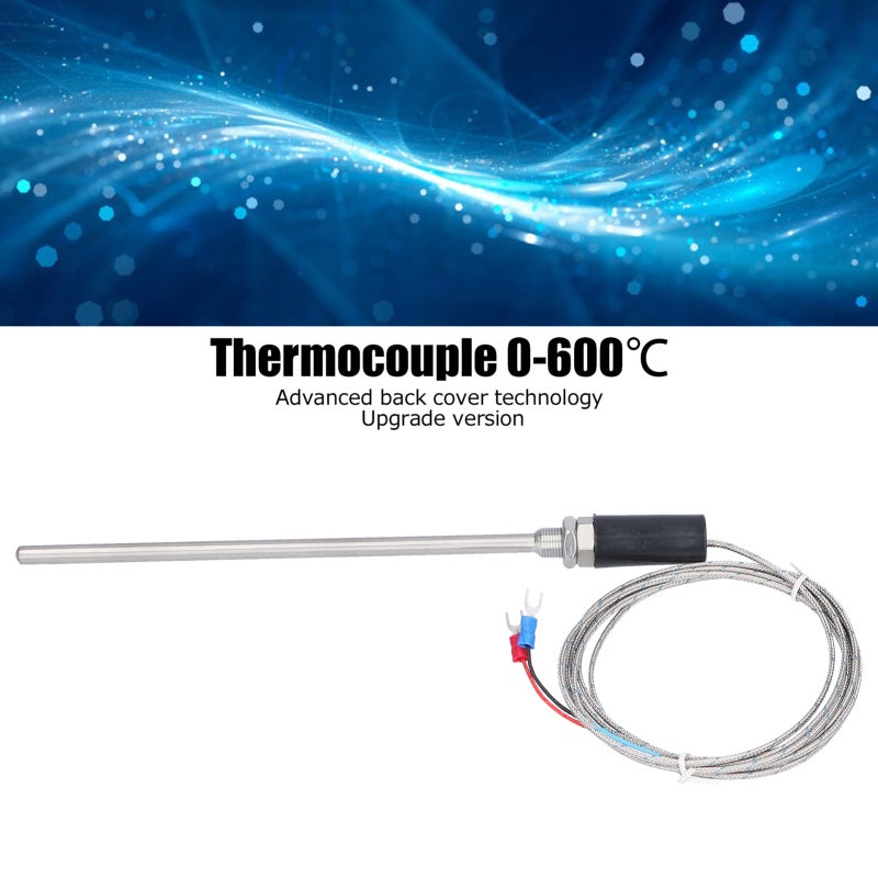 Temperature Sensor: Stainless Steel Upgrade - High Accuracy Thermocouple Sensor with Wear Resistant Wires for Industrial Temperature Control & High-Temperature Environments - Image 4