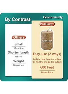 Generic 600 Feet Natural 2mm Brown Jute Twine String for Crafts, Gift Wrapping, Packing, Gardening, Crochet, Knitting, Macrame, and Decor  - Image 3