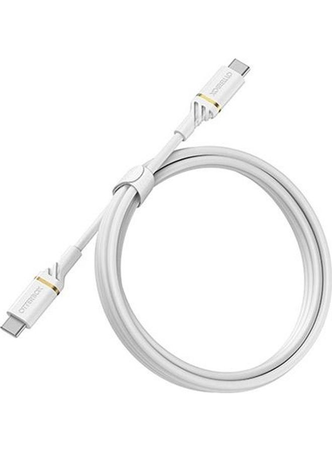 أوتربوكس كابل بمنفذ USB طراز C إلى USB طراز C بتقنية PD أبيض - Image 2