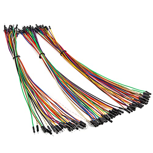 Chanzon 90pcs 30cm Long Header Jumper Wire Dupont Cable Line Connector Assorted Kit Set Male Female Solderless Multicolored for Arduino Raspberry pi Electronic Breadboard Protoboard PCB Board - Image 1