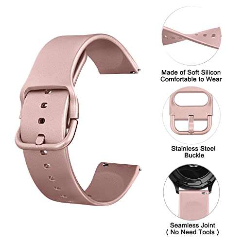 Tobfit 22Mm Sports Silicone Watch Strap Compatible For Boat Flash Edition, Boat Wave Call, Boat Wave Lite (Wacth Not Included), Endure Smartwatch Band For Men & Women (Rose Gold) - Image 2