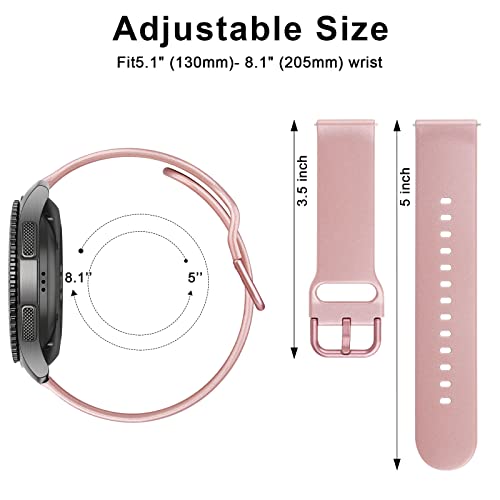 Tobfit 22Mm Sports Silicone Watch Strap Compatible For Boat Flash Edition, Boat Wave Call, Boat Wave Lite (Wacth Not Included), Endure Smartwatch Band For Men & Women (Rose Gold) - Image 4