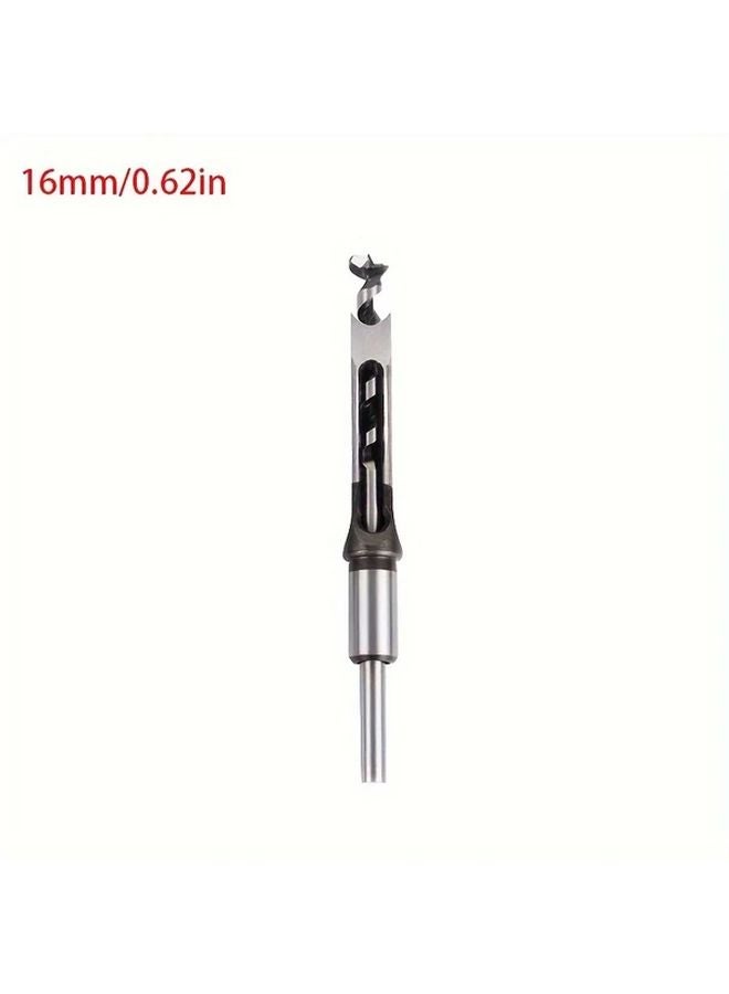 16mm Square Hole Drill Manual Handheld Angle Chisel Interchangeable Bits Woodworking Tool - Image 1