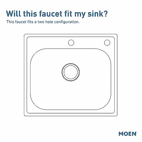 Moen Commercial M-DURA Chrome One-Handle Wall Mount Kitchen Faucet, 8713 - Image 2