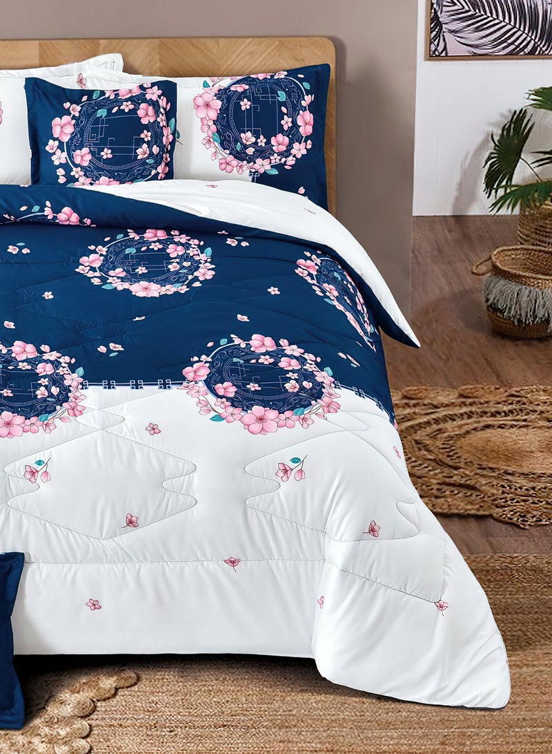 مينج لي طقم مفرش  مقاس كينج مكون من 6 قطع طقم لحاف مزدوج للجنسين يتضمن 1 لحاف و 1 ملاءة سرير و2 غطاء وسادة نوم و 2 غطاء وسادة ديكور غطاء مناسب لجميع الاوقات - Image 3