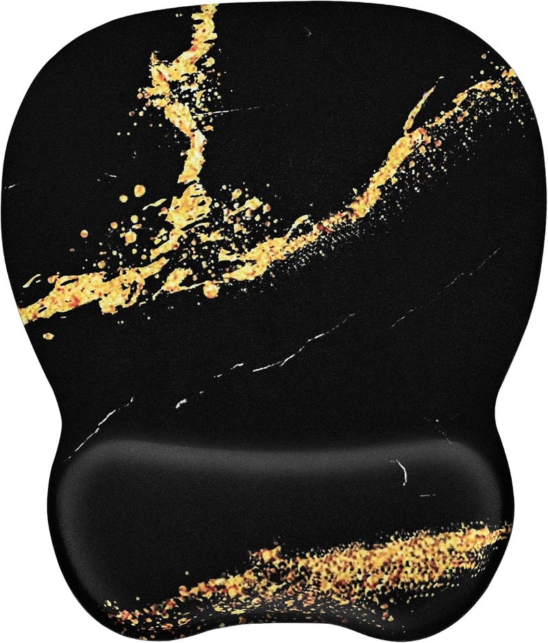 Eoocoo Ergonomic Mouse Pad with Wrist Support, Mousepad with Memory Foam Wrist Rest and Non-Slip Base for Computer, Cafe, Home & Office, 9.64 x 8.26 in Office Desk Accessories - Image 1