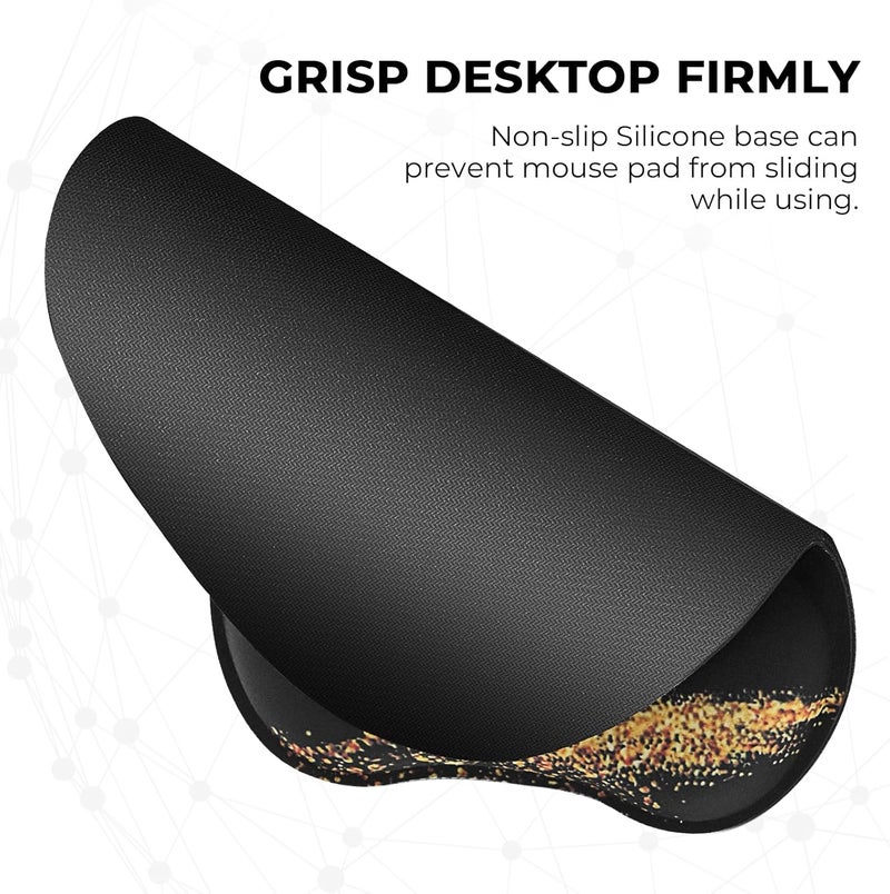 Eoocoo Ergonomic Mouse Pad with Wrist Support, Mousepad with Memory Foam Wrist Rest and Non-Slip Base for Computer, Cafe, Home & Office, 9.64 x 8.26 in Office Desk Accessories - Image 5