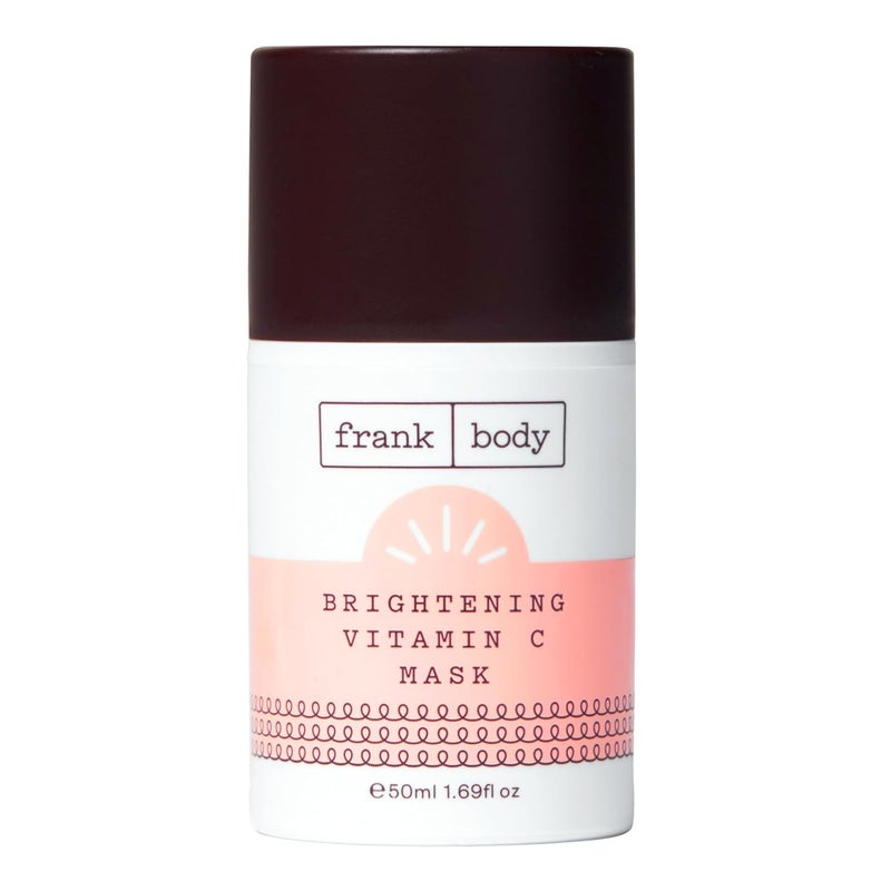 frank body Brightening Vitamin C Face Mask  Cruelty Free Face Mask Brightens Exfoliates and Detoxifies Skin with Glycolic Acid Papaya  Pineapple Extract and Kakadu Plum 169 fl oz  50 mL