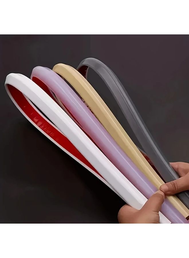 Grey 39.37 Inch Foldable Silicone Shower Threshold Water Dam for Dry Wet Separation - Image 5