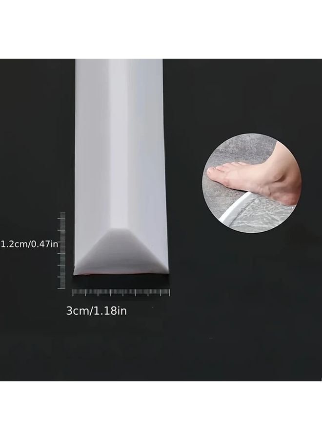 Grey 39.37 Inch Foldable Silicone Shower Threshold Water Dam for Dry Wet Separation - Image 3