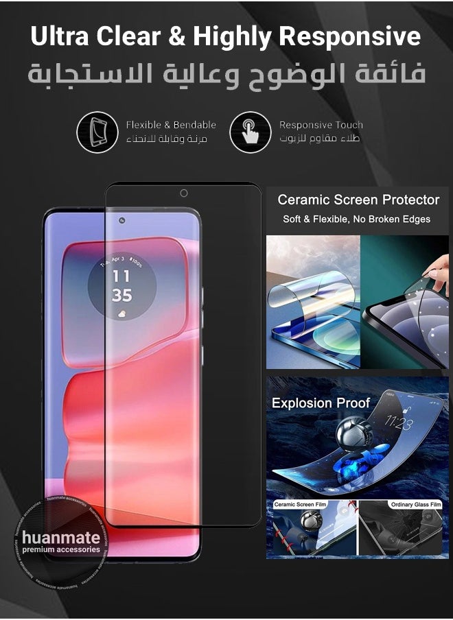 huanmate - Screen Protector For Motorola Edge 50 Fusion - Edge-to-Edge Flexible Nano Ceramic, Anti-Explosion, High Transparency, Easy Install, Full Coverage Screen Guard for Motorola Edge 50 Fusion - Image 1