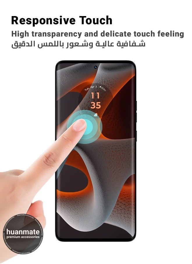 huanmate - Screen Protector For Motorola Edge 50 Fusion - Edge-to-Edge Flexible Nano Ceramic, Anti-Explosion, High Transparency, Easy Install, Full Coverage Screen Guard for Motorola Edge 50 Fusion - Image 1
