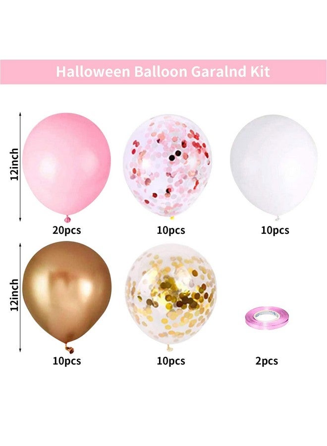 Togvu Balloons Pink White and Gold, 60 Packs 12 Inch Pastel Pink White Metallic Gold Balloon Confetti Balloons, Baby Pink Party Balloons for Girls Birthday Wedding Baby Shower Princess Party Decorations - Image 2