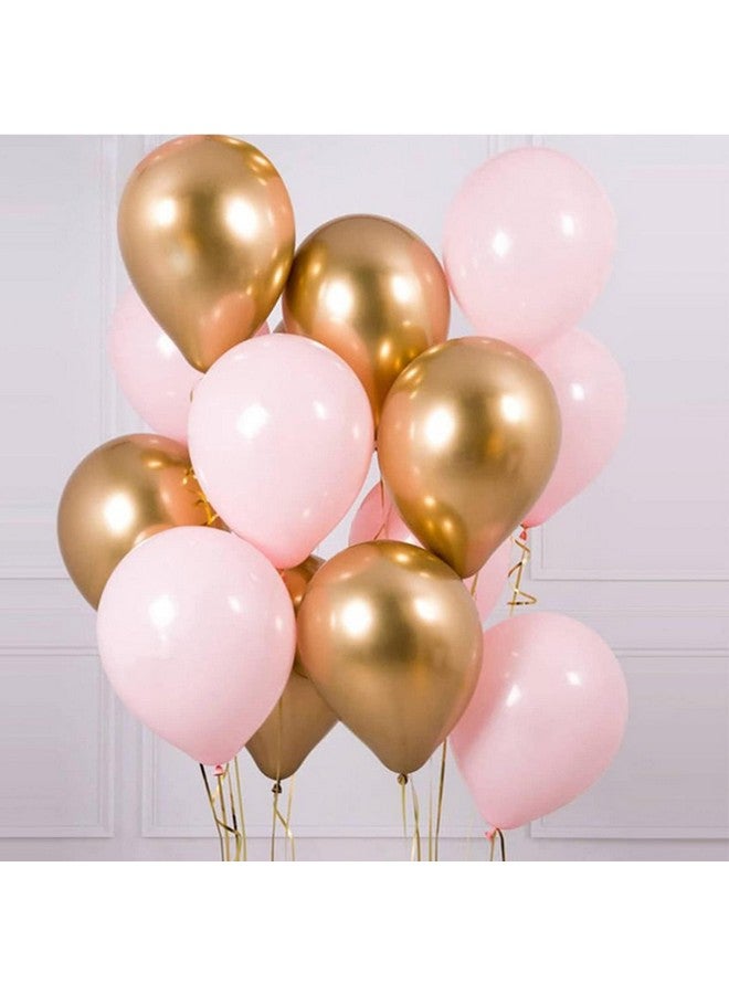 Togvu Balloons Pink White and Gold, 60 Packs 12 Inch Pastel Pink White Metallic Gold Balloon Confetti Balloons, Baby Pink Party Balloons for Girls Birthday Wedding Baby Shower Princess Party Decorations - Image 4