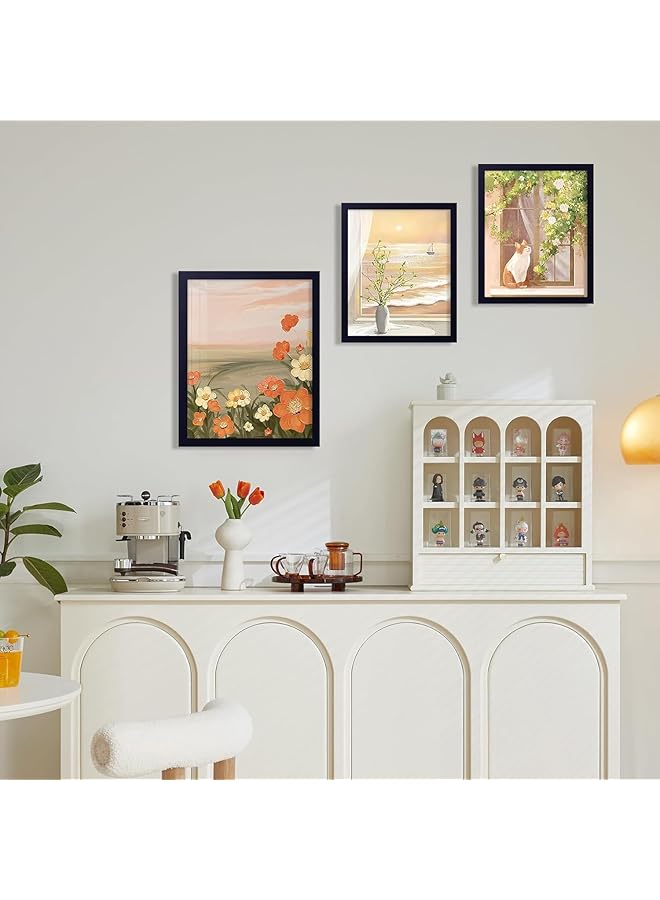 erorex Picture Frame Display Pictures Black Engineered Wood Photo Frame With Plexiglass For Wall And Tabletop Display 1Pcs A4 21 * 29.7Cm - Image 2