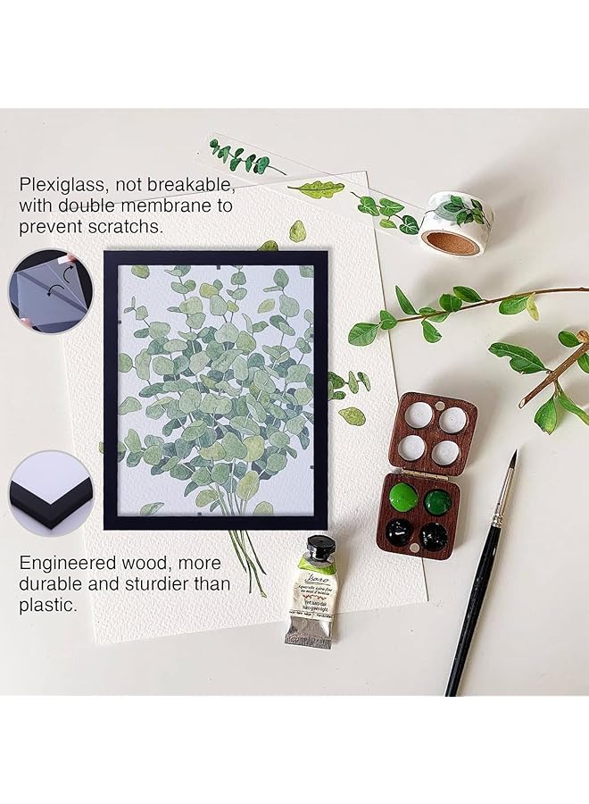 erorex Picture Frame Display Pictures Black Engineered Wood Photo Frame With Plexiglass For Wall And Tabletop Display 1Pcs A4 21 * 29.7Cm - Image 3