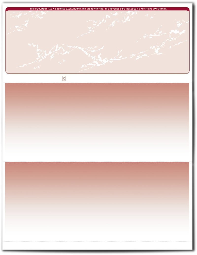 VersaCheck ValueChex - 55 Blank Business Voucher Checks - Burgundy Prestige - 55 Sheets Form #1000 - Check on Top - Image 3