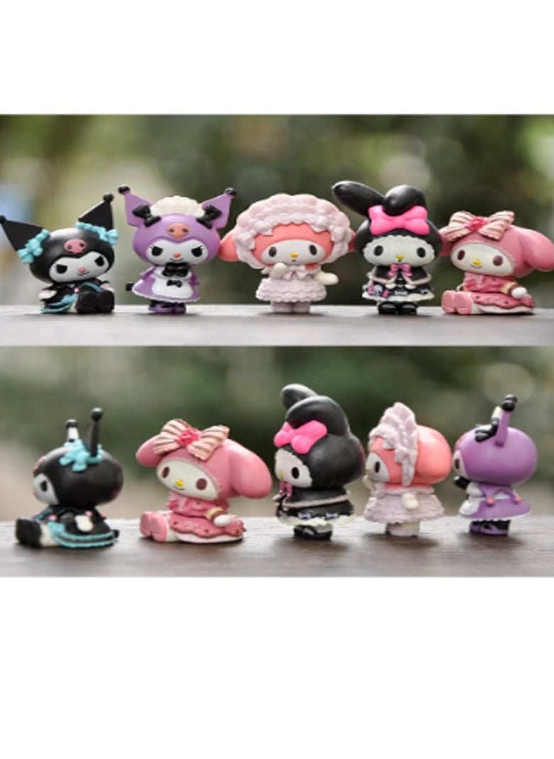 Sanrio - 5 Pack Kouromi Cute Lovely Characters Figurines for Kids Birthday Party Supplies Decorations Bouquet Charms Cake pan - Image 1