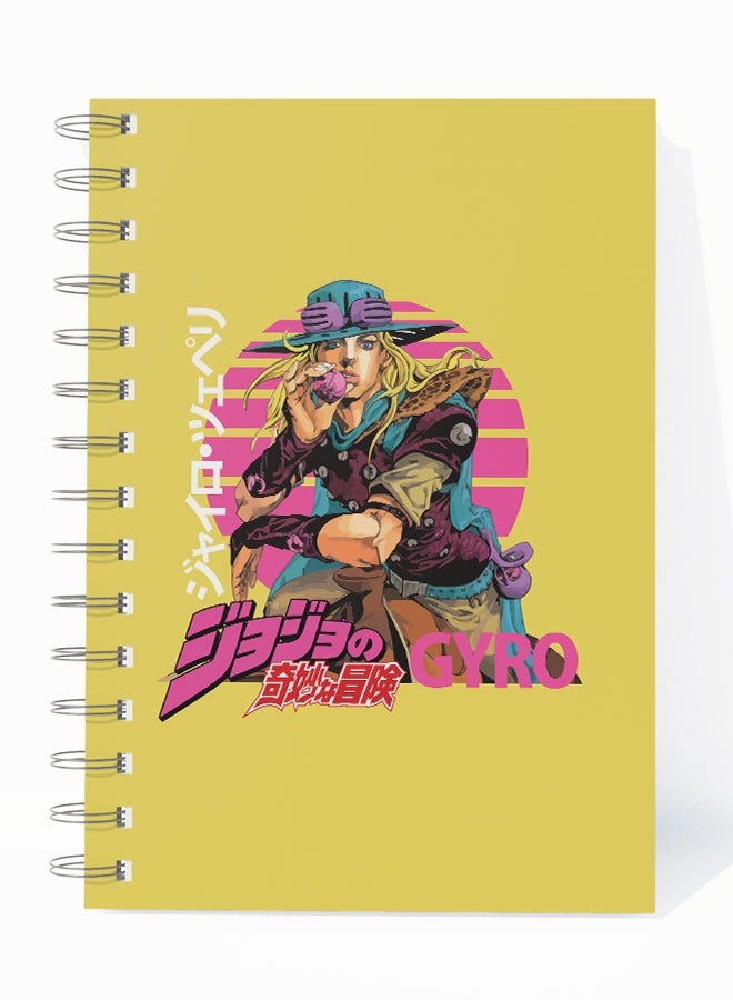 LOUD UNIVERSE JoJo's Bizarre Adventure Notebook Ball Breaker Spiral Notebook Gyro Zeppeli Spiral Notebook JoJo's Bizarre Adventure Anime Golden Ratio - Image 1