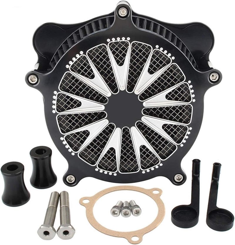 Wivplex Black Air Filter Kit for Harley Motorcycles - Image 1