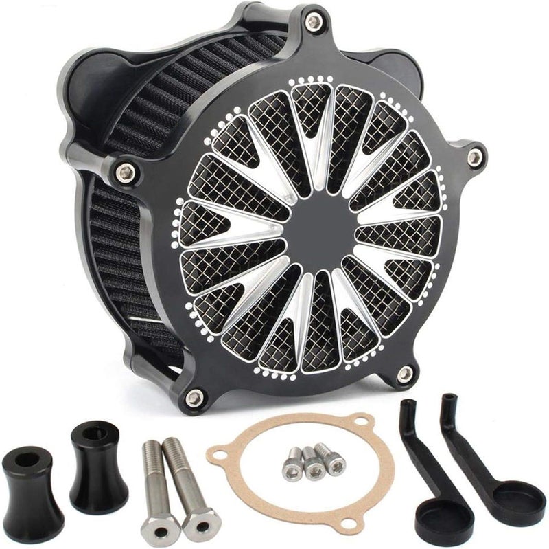 Wivplex Black Air Filter Kit for Harley Motorcycles - Image 4