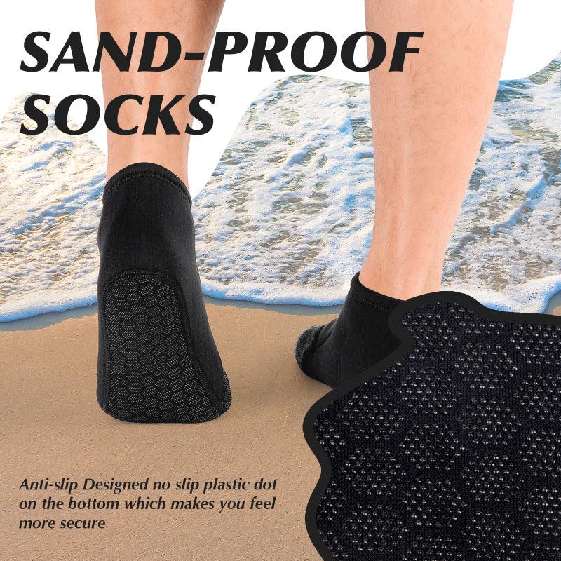 Yakevo Neoprene Socks, Water Socks 3 mm Diving Socks Booties for Outdoor Water Sports - Image 2