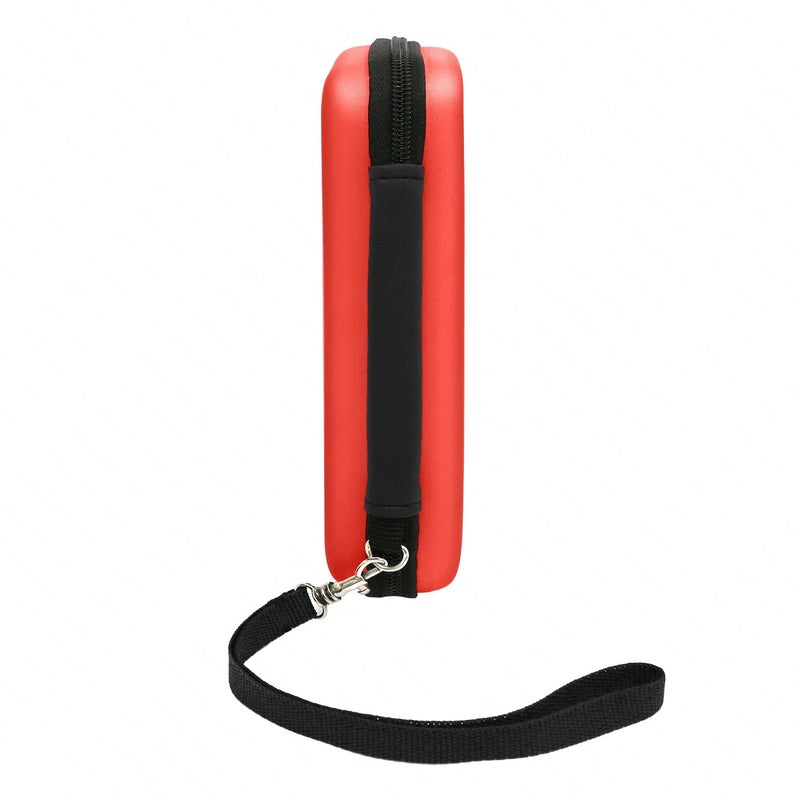 ADVcer 2DS Case, EVA Waterproof Hard Shield Protective Carrying Case with Hand Wrist Strap and Double Zipper Compatible with Nintendo 2DS (Reddish Orange) - Image 4