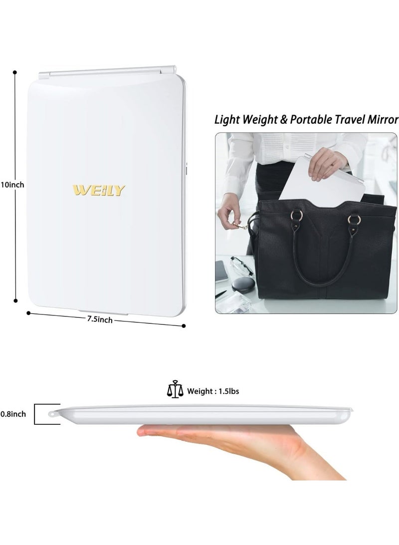 مرآة مكياج مزينة بأضواء LED 72، مرآة مكياج سفر قابلة للشحن، مرآة جمال تعمل باللمس قابلة للتعديل الإضاءة، إضاءة متعددة الألوان، مرآة إضاءة للطاولة، هدية للفتيات والنساء - Image 4