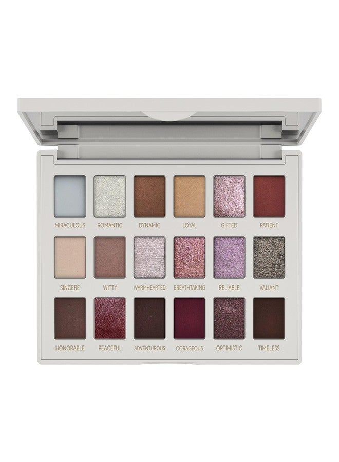 Mirabella True to You Metallic Eye Makeup Palette - 18 Colors of Talc Free Eyeshadow Primer Included & Highly Pigmented Eyeshadow Palette Kit w/Matte & Shimmer Shades - Buff - Image 1
