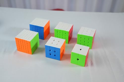 CuberSpeed مجموعة مكعبات السرعة كيوبرسبيد مويو MFJS WCA 2-7 هدية صندوق مكعب سحري مجموعة مكعبات 2x2 3x3 4x4 5x5 6x6 7x7 بدون ملصقات ألعاب للأطفال والبالغين - Image 2