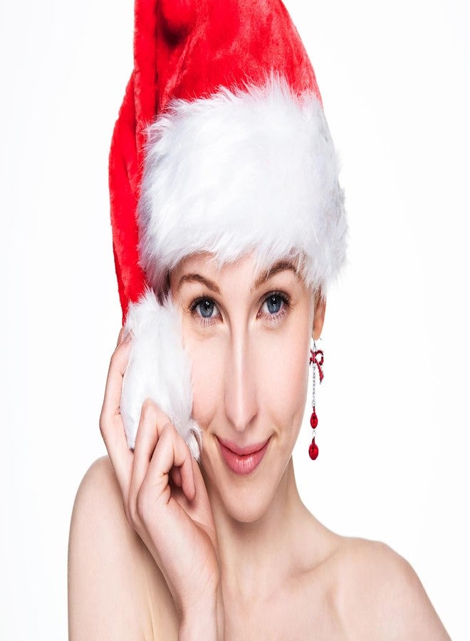 kepvrio 4 Pairs Christmas Earrings Set for women Christmas Tree Bow Bell Light Bulbs Hoop Earrings Christmas Holiday Party Jewellery (Style-A) - Image 4