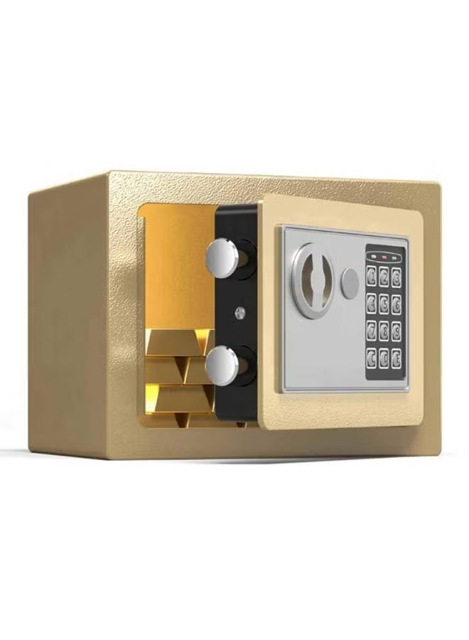 Small Money  Box with Keypad & Keys, Money Lock Boxes, Electronic Personal Security Safe Hidden Lock Box, Safety Boxes Steel Alloy for Home Office Hotel Rooms Business - Image 3