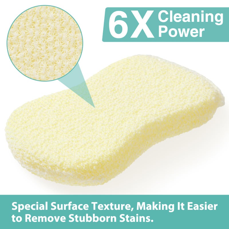 Mr. Scrub Sponges Kitchen Scrub Dish Sponge Scouring Pad, 12 Pack Cleaning Brush Scrubber Supplies for Soap, Dishwashing Dinnerware Sets Pan Pot Glass Dishwasher Sink Bathroom Towels Cloth Rags Holder - Image 4