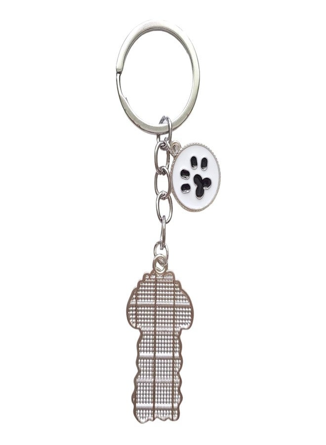 POYAMUSE Enamel Dog Pet Keychain - A Heartwarming Memorial and Adorable Accessory keyring for Dog Lovers-poodle white - Image 2
