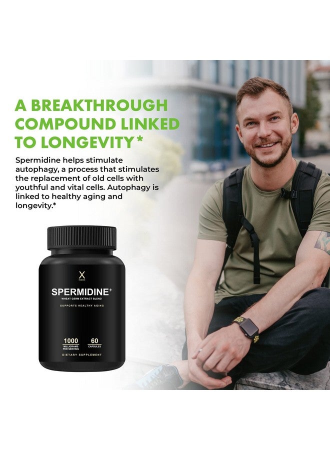 HUMANX Spermidine+ (USA Third Party Tested) - Spermidine-Rich Wheat Germ Extract & Zinc to Activate Cellular Renewal - Non-GMO, Spermidine Capsules - Supports Healthy Aging - Spermidine Supplement - Image 4
